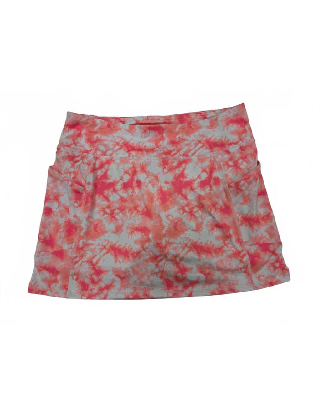 RBX Active Tennis Golf Skort Pink Tie Dye Athletic Skirt Pockets Size L